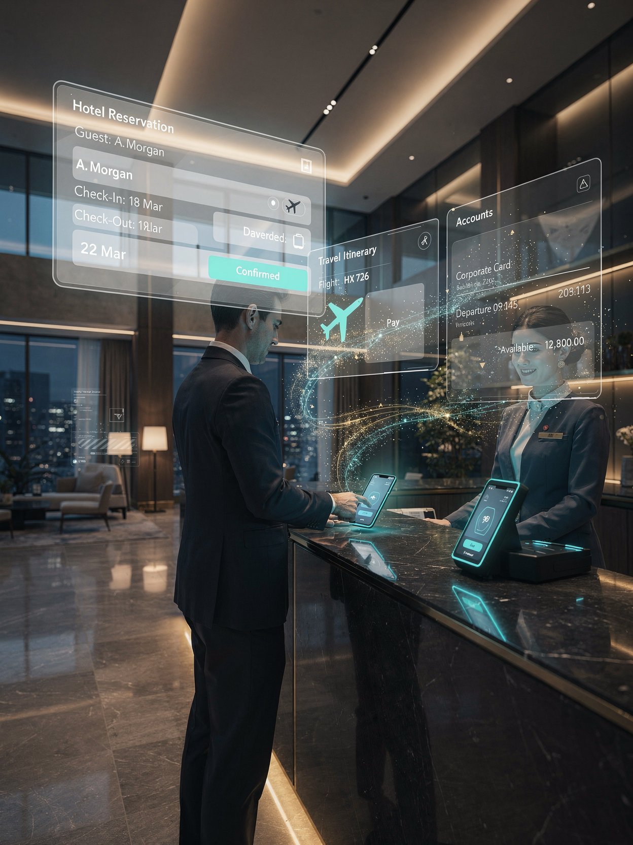 AI-powered hotel check-in experience